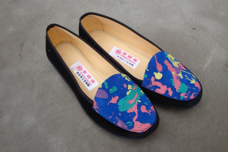 老北京布鞋厂家热批2014新款涂鸦平跟透气软底妈妈鞋图片_8